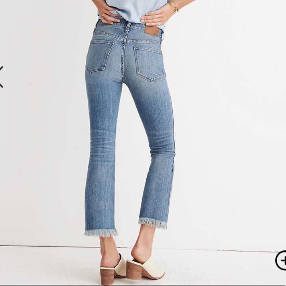 NWT Madewell 35T Cali Demi Boot Fringe jeans plus
